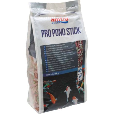 Set 6 pezzi Amtra Pro Pond Stick 2000 ml alimento per pesci rossi e carpe koi da laghetto in stick