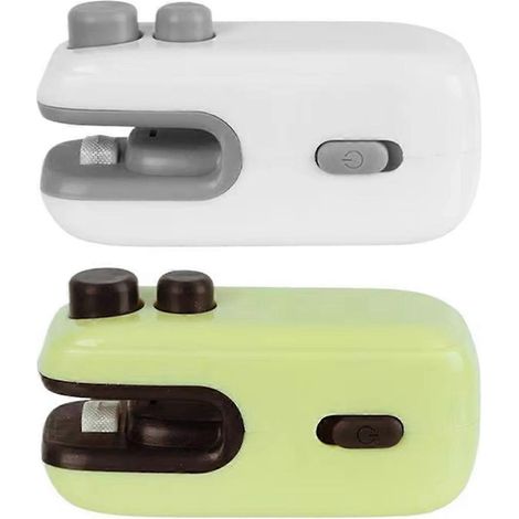 Mini machine de scellage portable 2 en 1, scelleuse thermique pour snacks, usage domestique, scelleuse sous vide rechargeable pour emballages plastiques. (1/5)