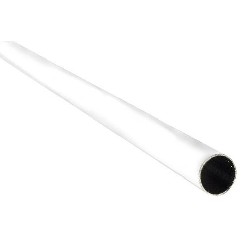 Tubo per armadi tondo rivestito - 200 cm. - bianco