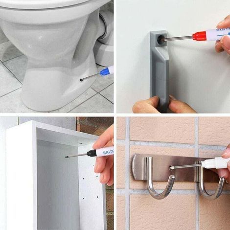 Lot de 10 marqueurs indélébiles à pointe de 30 mm – Encre permanente, imperméable et antitache – Pour surfaces métal, plastique, bois - 10pcs (1/3)