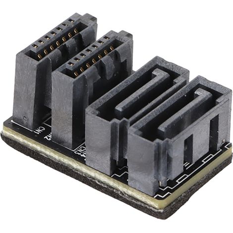 Adaptateur SATA 7 broches double interface, rotation à 90° et 180° des deux côtés, haute vitesse 12G, pour carte mère PH572. (1/5)
