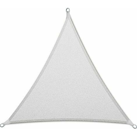 Tenda Telo Ombreggiante Triangolare misura 5x5x5 mt 12,5 mq per Giardino – col. BIANCO (1/4)