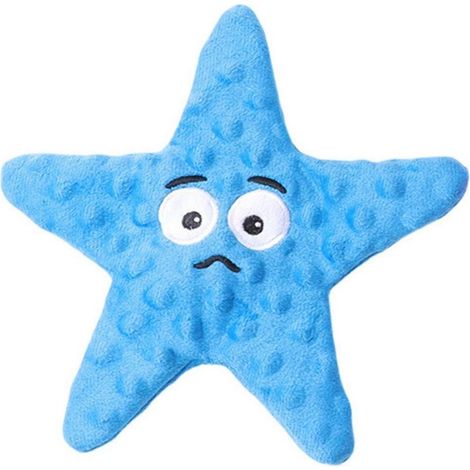 Pet jouet Star Shape doux Jouet pour chien avec Built-in Rattle Paper jouet à macher lutte contre l'ennui résistant aux morsures chiot Training jouet – Bleu (1/5)