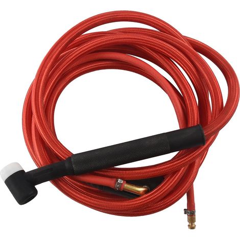 Torche de soudage TIG WP17F, connecteur rapide gaz-électrique intégré, tuyau rouge, câble de 4 m, 35-50 Euro-QQ