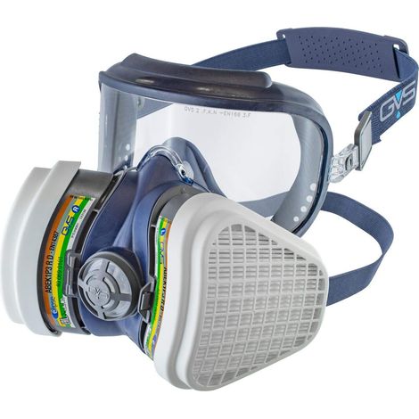 GVS SPR535 Elipse Integra Maschera con filtri ABEK1P3 per Gas, Vapori, Acidi, Ammoniaca e Polveri, M/L (1/2)