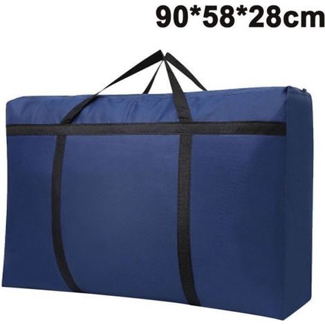 150L grands sacs de rangement pour couette à glissière, sac de rangement pliant pour vêtements avec poignée renforcée, sac de rang (1/3)