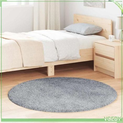 4102906 Tapis shaggy à poils longs NAVARRA gris clair 120x120 cm (1/5)