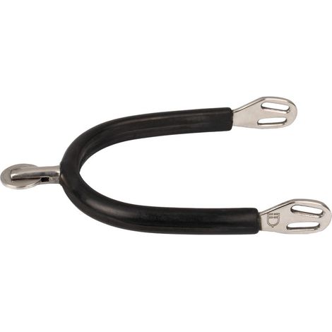 Speroni inglesi in acciaio inox rivestiti in gomma con rotella orizzontale: 30 mm