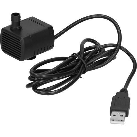 Pompe à eau submersible sans balais avec prise USB, dispositif de circulation, 5 V CC, débit 170 l/h, hauteur de refoulement 100 cm (1/5)
