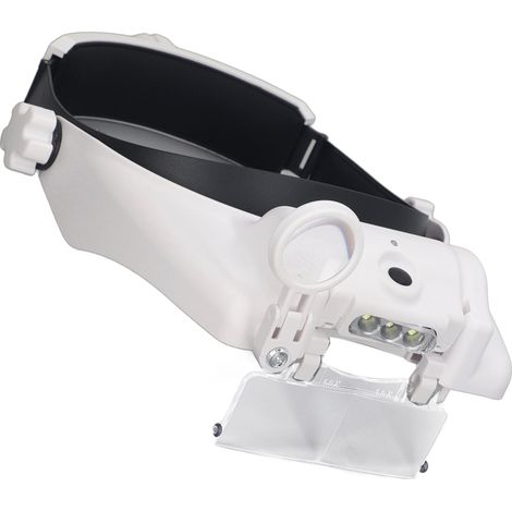 Loupe frontale rechargeable à LED avec 4 verres pour la lecture et la réparation (1/5)