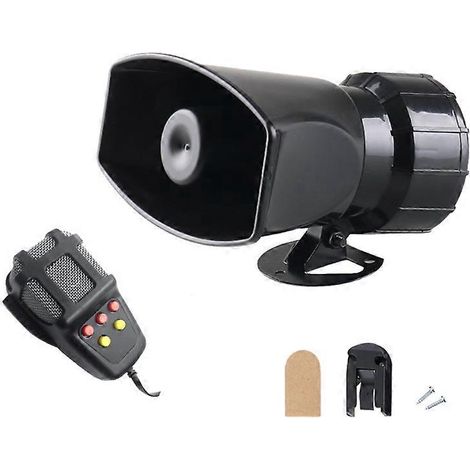 Sirène électronique sans fil puissante 12 V, 5/7 tonalités, haut-parleur 120 dB, alarme d'avertissement pour voiture - 5 tons (1/5)