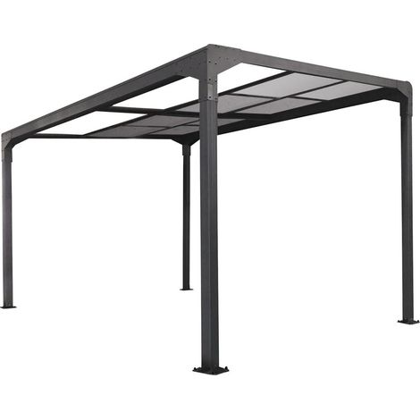 Terrassenüberdachung Air II 392x305x223/262cm, anthrazit (1/5)