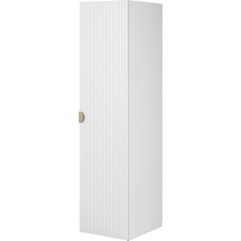 Selsey Moonir - Kleiderschrank 1-türig mit Kleiderstange, 50 cm, weiß (1/5)