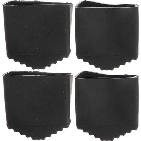 4 Pièces Embout Escabeau 4,3x4,2 cm, Patin Echelle Antidérapant en Caoutchouc, Pied Escabeau de Rechange pour Protection Sol, Pied Echelle Noir Universel (1/5)