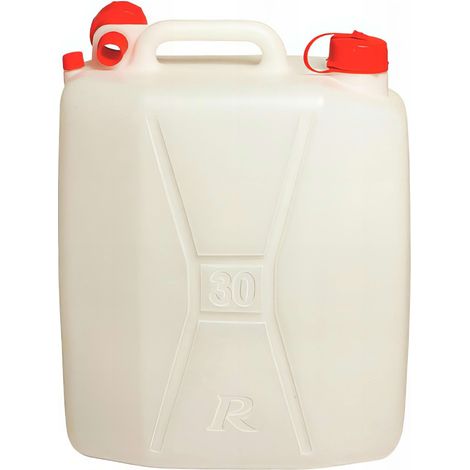 Ribimex – Jerrican alimentaire 30 litres en polyéthylène haute densité – Stockage et transport liquides – Simple compartiment – Pour usage alimentaire