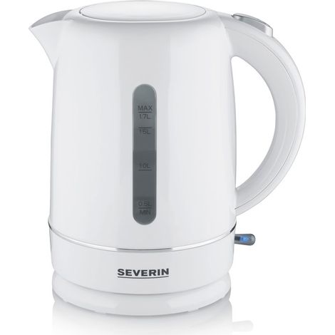 Hervidor eléctrico inalámbrico SEVERIN WK4325 1,7 L blanco base giratoria 360° (1/5)