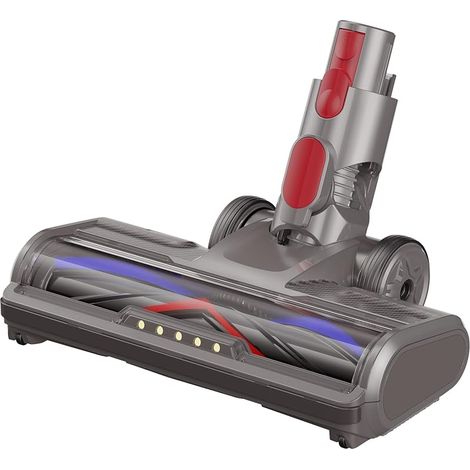 Brosse Compatible avec Aspirateur Dyson V7 V8 V10 V11 V15 Accessoire Tête d&39aspirateur Avec 5 lampes pour les sols durs et les tapis à poils courts (1/5)