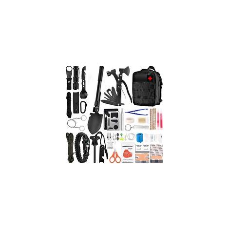 Kit de Survie d'urgence , Multi-Outils De Survie Vitesse Kit, Tactique Pouch Outdoor Gear Sac Trauma d'urgence pour La Randonnée Camping Hunting Adventures