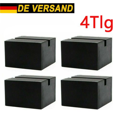 Bloc De Protection En Caoutchouc Pour Crick Automobile - 4 Pièces - Compatible Avec Jacks Hydrauliques Et Mécaniques (1/5)
