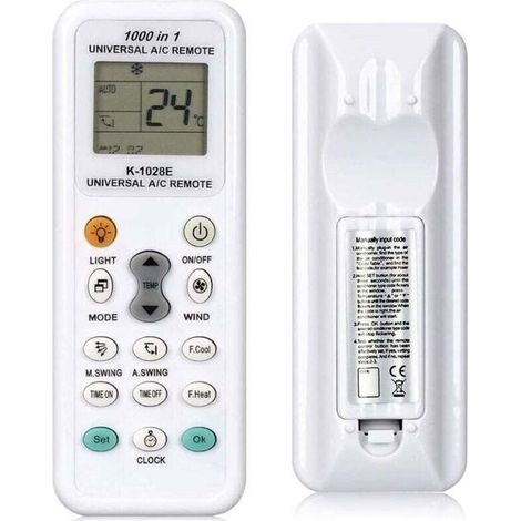 Télécommande universelle pour climatiseur – compatible avec Fujitsu, Haier, Panasonic, Gree et marques. (1/3)