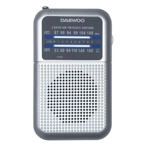 Radio Portátil Daewoo DW1008/ Plata