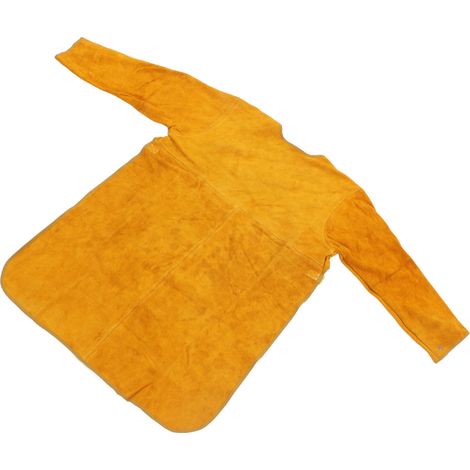 Mehrzweck-Schweißerschürze, strapazierfähiges Kunstleder, flammhemmend, Verbrühungsschutz, Schweißerjacke Größe L (1/5)