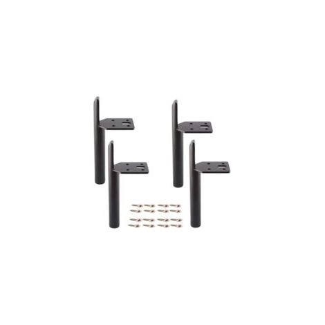 Paquete de 4 patas modernas para muebles, patas de repuesto para armarios y mesas con tornillos, color negro - 15 cm - Crezuo (1/4)