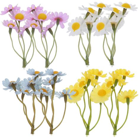 Petits bouquets de marguerites artificielles, 20 tiges par paquet, pour la décoration (1/5)