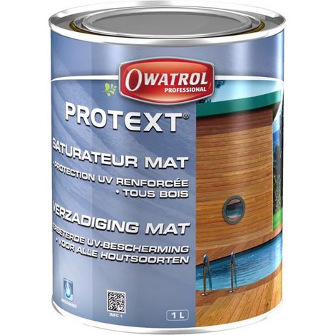 Saturateur gris graphite PROTEXT 1L – Protection bois dur – Application facile sur surfaces sèches – Résiste aux intempéries – Durieu