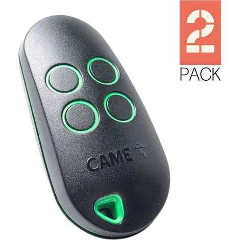 TOPD4REN Télécommande Code Tournant 4 Boutons Verts 868 MHz TOP SPORT CAME Pack de 2