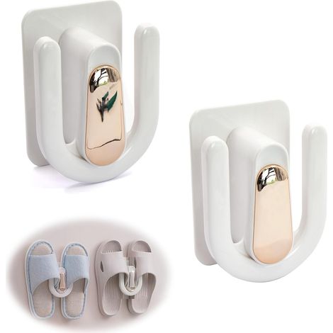Sollbry Plastique Murales Suspendre Chaussures étagères - Support de Chaussures Mural Porte Serviettes pour Accrocher des Pantoufles pour la Salle, 6 Pièces (1/5)