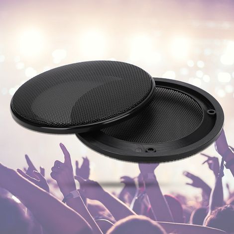 2PCS Cache Enceinte 4 Pouces, Grille de Protection Anti-Choc pour Haut-parleur (Noir) (1/4)