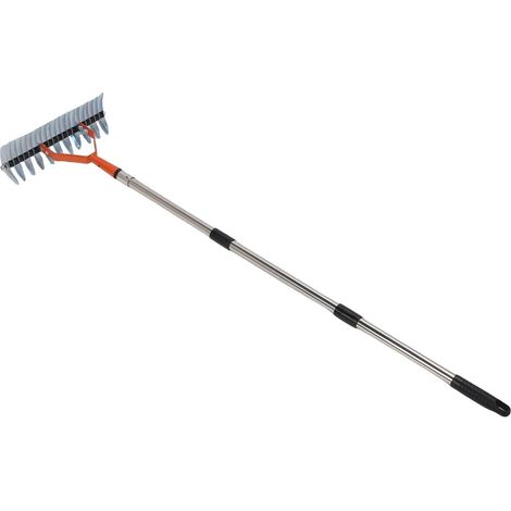 Râteau à Feuilles de Jardin, Râteau à Feuilles d'extérieur Extensible en Acier au Carbone à Haute efficacité de 36 à 73 Pouces (1/5)