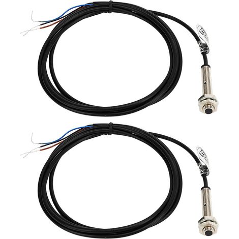 2er-Set Näherungssensor-Schalter, wasserdicht, NPN, DC, 3-adrig, normalerweise offen (NO), 6–36 V DC, 1 mm Abstand (1/5)