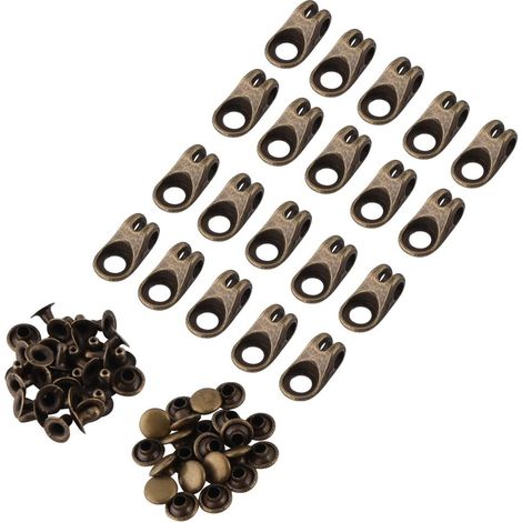 Crochets de Dentelle Raccords avec Rivets à Chaussure Boucles de Lacet de Sécurité en Alliage pour les Chaussures de Randonnée Travail Extérieur Bottes d'Alpinisme Or Bronze Gris Optionnel (1/5)