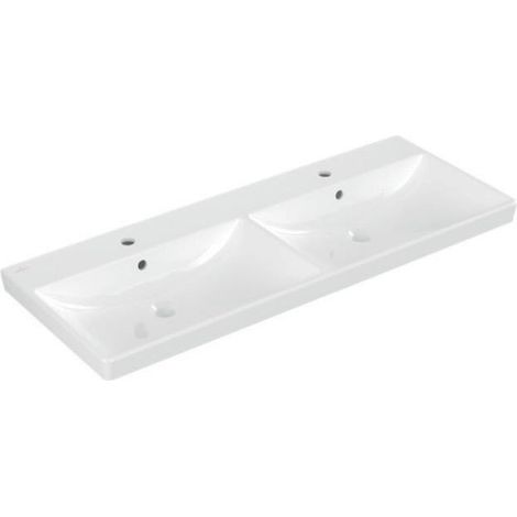 V&B Schrank-Doppelwaschtisch AVENTO 1200x470x160mm. mit Überlauf weiß Alpin (1/5)