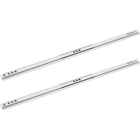 Lot de 2 pièces en tle d'acier laminée à froid pour tiroir à roulement à billes, rail coulissant, quincaillerie d'armoire, 400 x 17 mm (1/4)