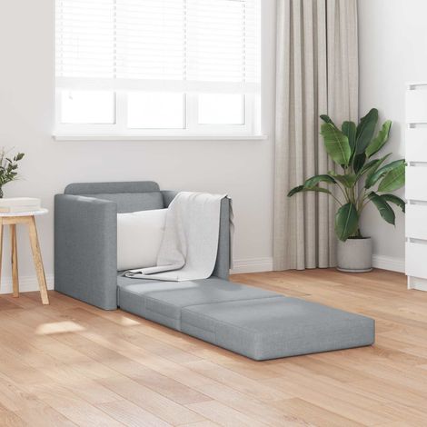 Schlafsofa 60cm Hellgrau Stoff