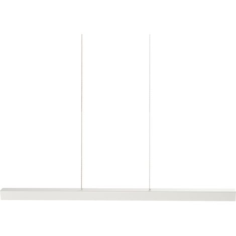 Lámpara LED colgante moderna con pantalla de madera de caucho y base de hierro con mando a distancia blanco Arenas