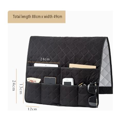 Panier de rangement large pour accoudoir de canapé, sac de rangement suspendu pour télécommandes, idéal pour canapé et lit, sac de rangement pour téléphones.