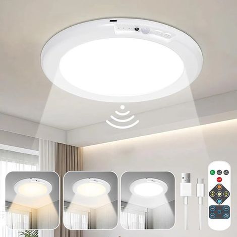 Wiederaufladbare LED-Deckenleuchte – Bewegungsmelder – Fernbedienung – Dimmbar (1/5)