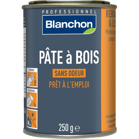 Pâte à bois Blanchon 250g chêne moyen sans odeur prêt à l'emploi