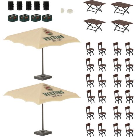 Faller 180437 H0 Biergarten-Set Veltins (1/2)