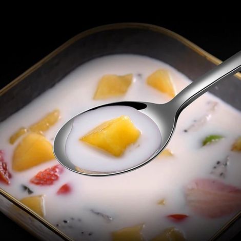 Lot de 4 cuillères à soupe coréennes en acier inoxydable 18/8 à long manche de 20,3 cm,cuillères à soupe asiatiques en (1/5)