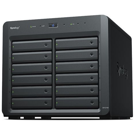 Synology DX1215II Boîtier de disques de stockage Boîtier disque dur/SSD Noir 2.5/3.5"