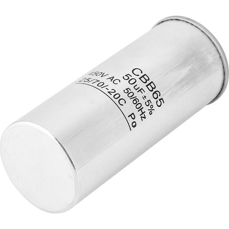 Condensateur électrolytique homopolaire CBB65 450V 50UF pour démarrage de moteur et climatiseurs (1/5)