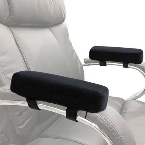 LaBlanc - Set di 2 poggiabraccia, comodi cuscini per gomiti, protezioni per braccioli per sedie da gaming e sedie da ufficio con imbottitura in memory foam (1/4)