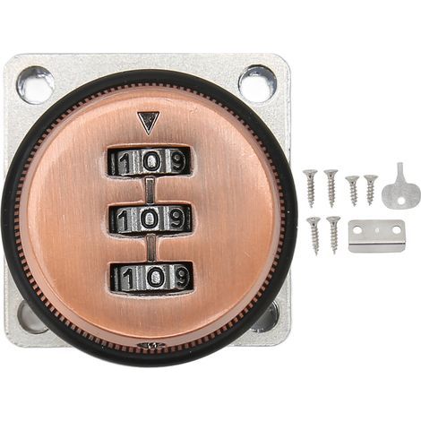 Cerradura de leva de combinación de aleación de zinc, cajón con contraseña sin llave para armario de oficina en casa, color bronce. (1/5)
