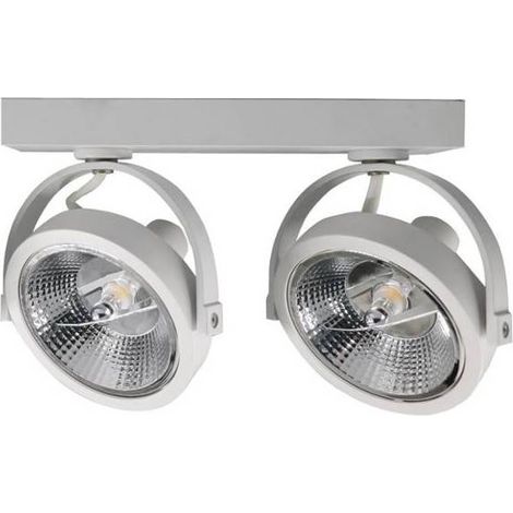 Spot double LED en surface AR111 GU10 tête réglable 60W IP20 aluminium