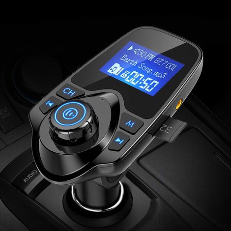 T11 Auto-MP3-Bluetooth-Player mit Songtitelanzeige, Freisprecheinrichtung, FM-Transmitter, Dual-USB-Autoladegerät, Bluetooth-MP3 (1/3)